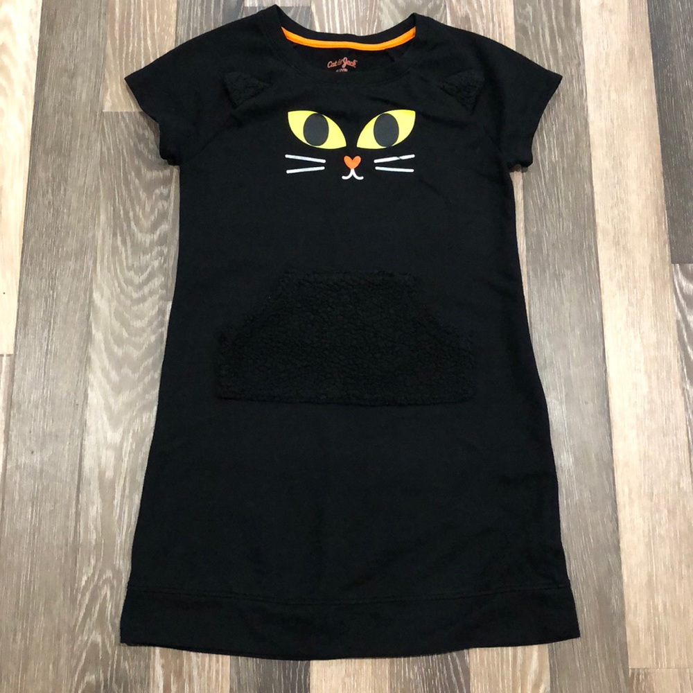 Cat & Jack black cat dress. Size M (7/8).